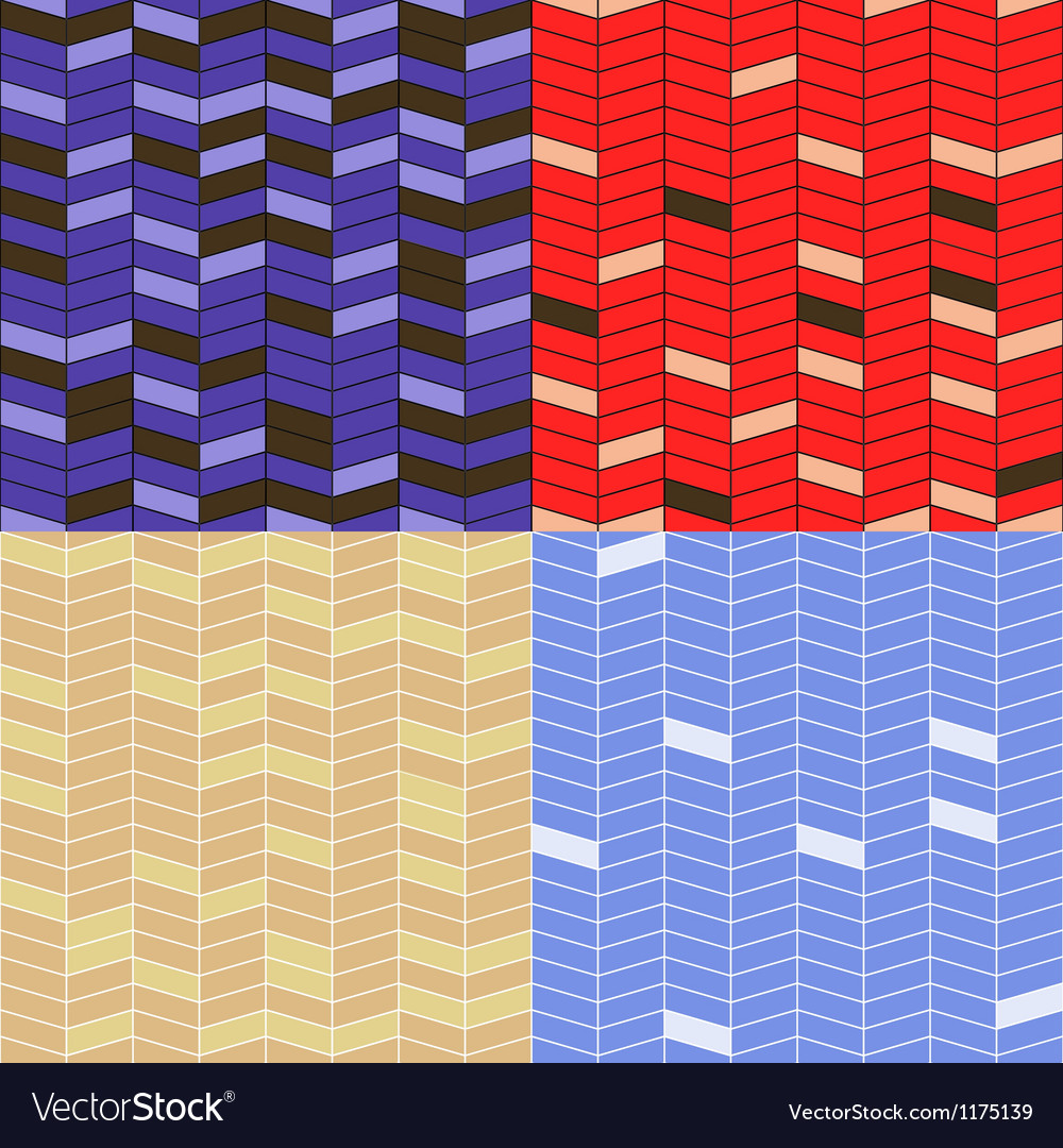 Set of zigzag patterns