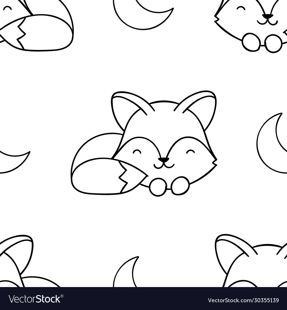 Simple seamless pattern black and white cute