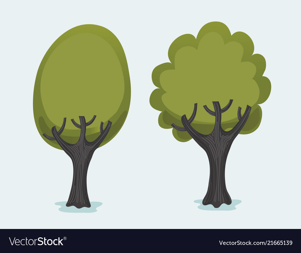 Tree clip art 2 Royalty Free Vector Image - VectorStock