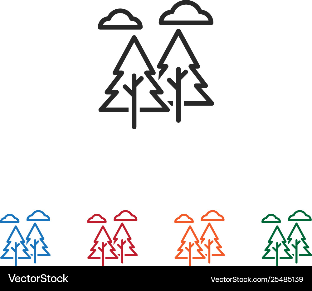 Trees icon Royalty Free Vector Image - VectorStock