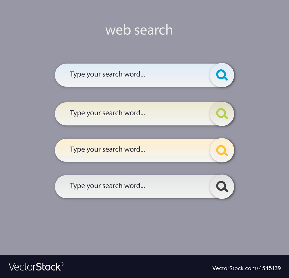 Web search field with light colors