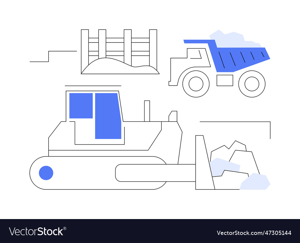 Construction waste handling abstract concept