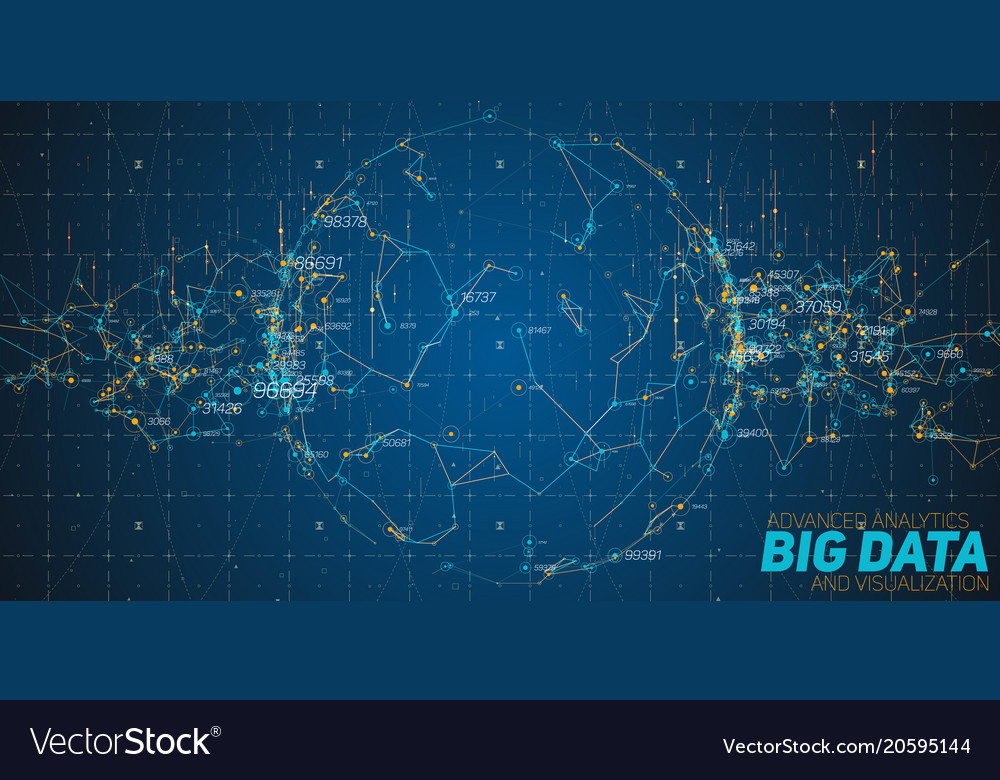 Data Network Futuristic Visualization