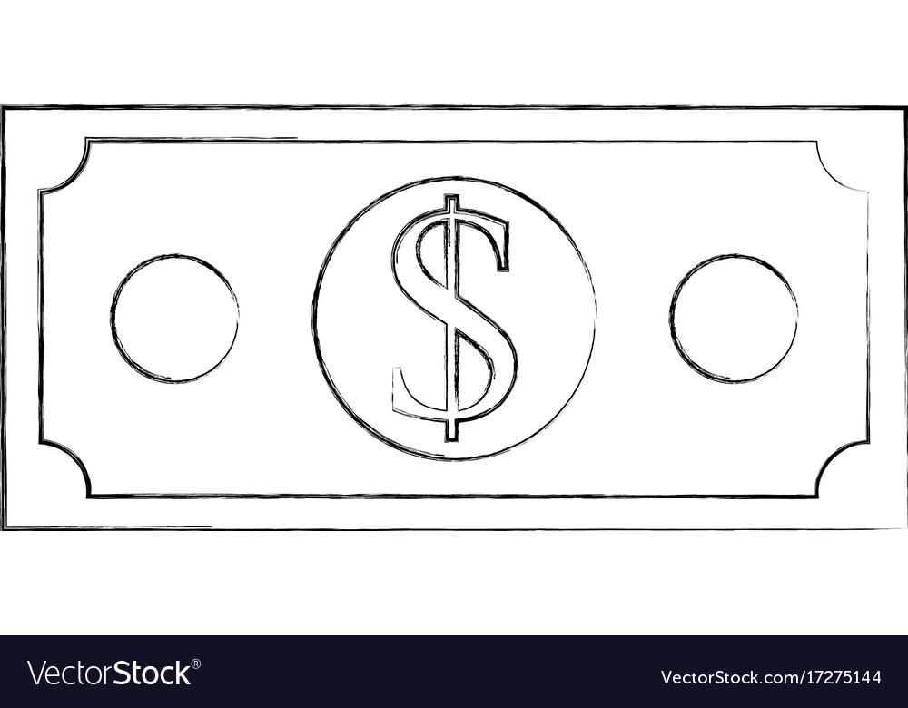 Dollar banknote money cash economy financial Vector Image