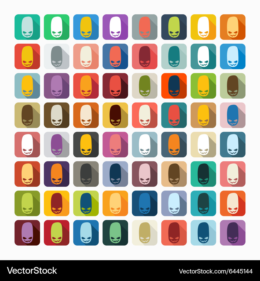 Flat Design Monster Royalty Free Vector Image Vectorstock