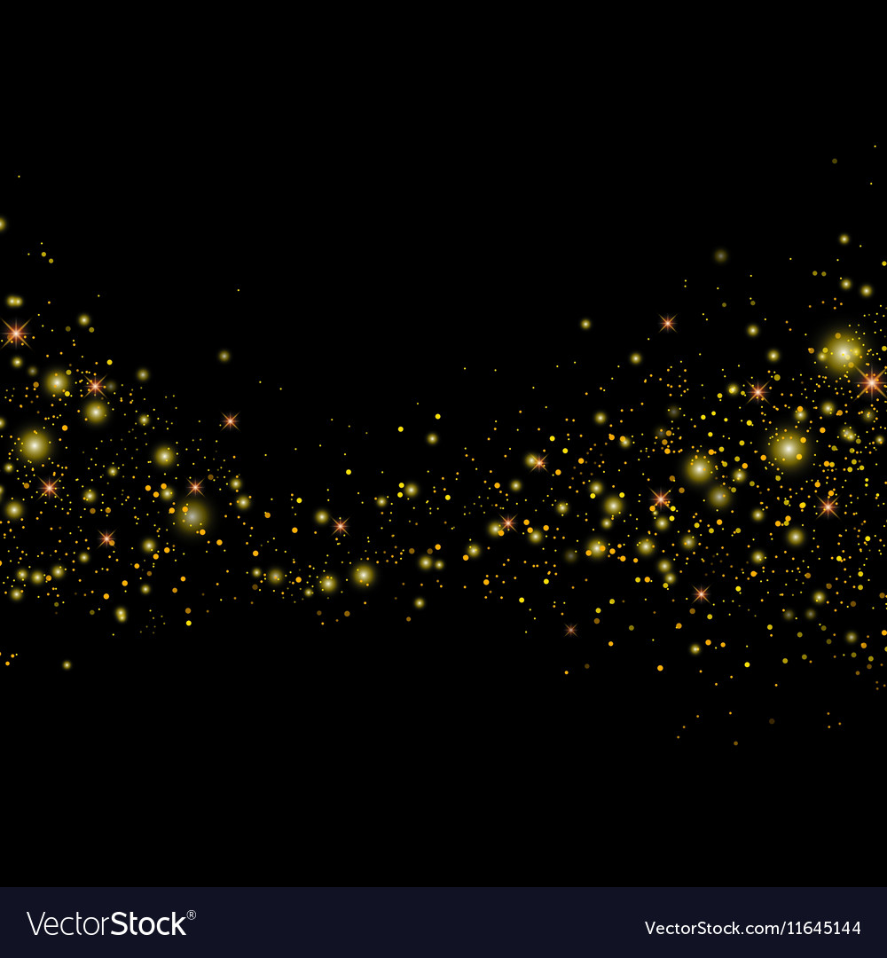 Gold glitter particles background effect Vector Image