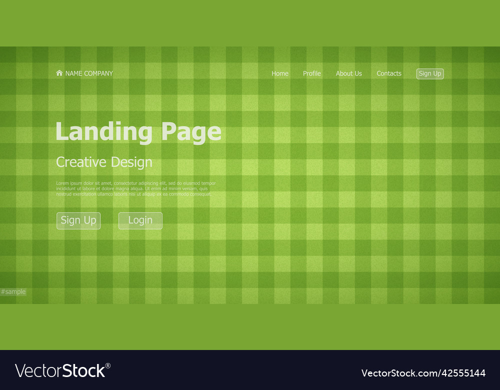 Landing page one page sports football website web vector image
