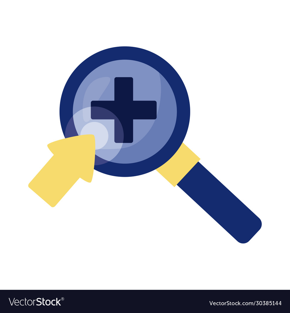 Magnifying glass with mouse cursor detaild style