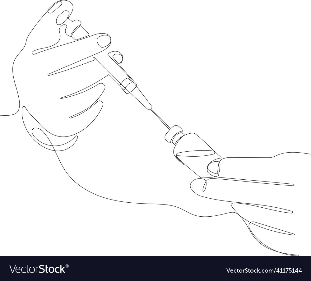 Medicine doctor and vaccine dose