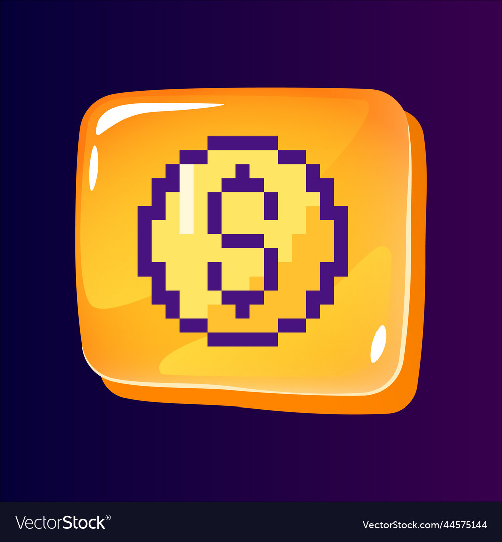 Money transaction glossy ui button with pixelated vector image Money transaction glossy ui button with pixelated