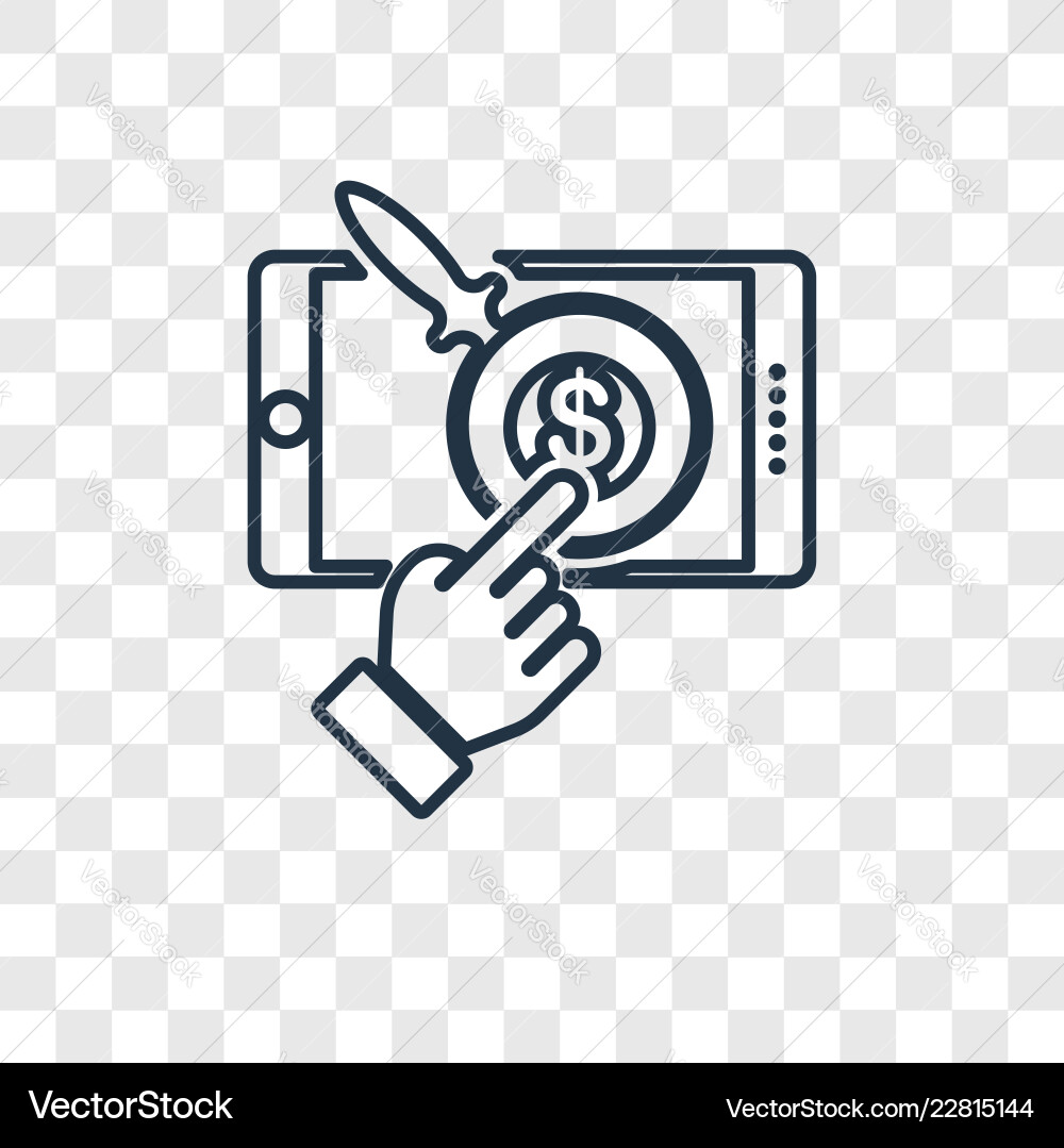 Payment method concept linear icon isolated Vector Image