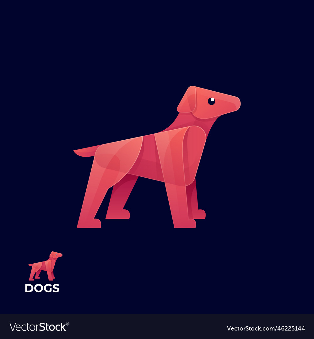 Red colorful dogs logo