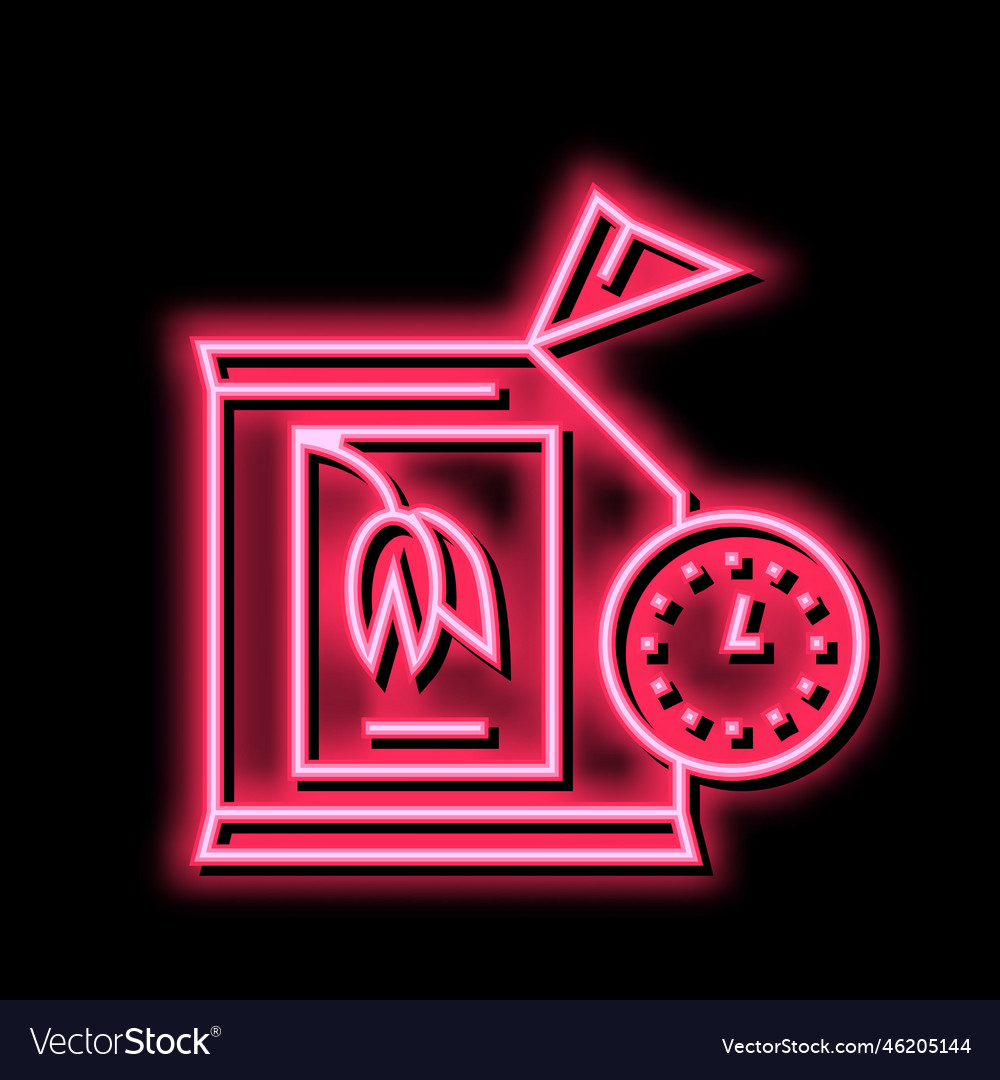Shelf life of oatmeal when opened bag neon glow Vector Image