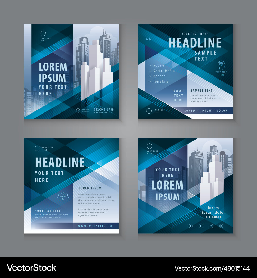 Square template social media post design Vector Image