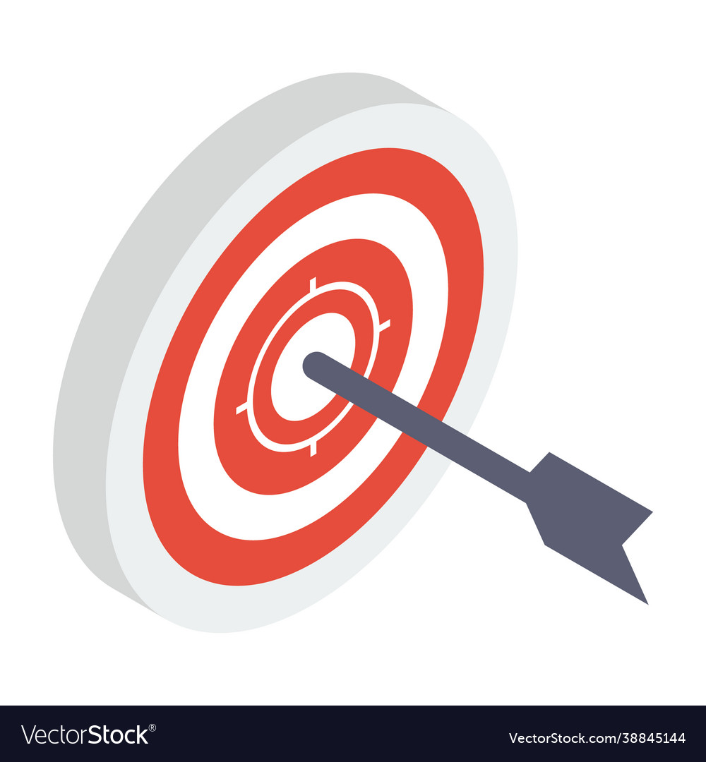 Target dartboard Royalty Free Vector Image - VectorStock