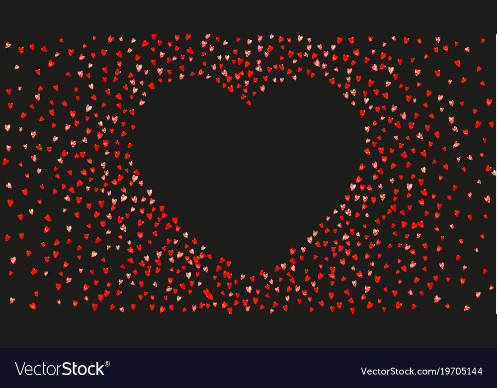 Valentine background with pink glitter hearts