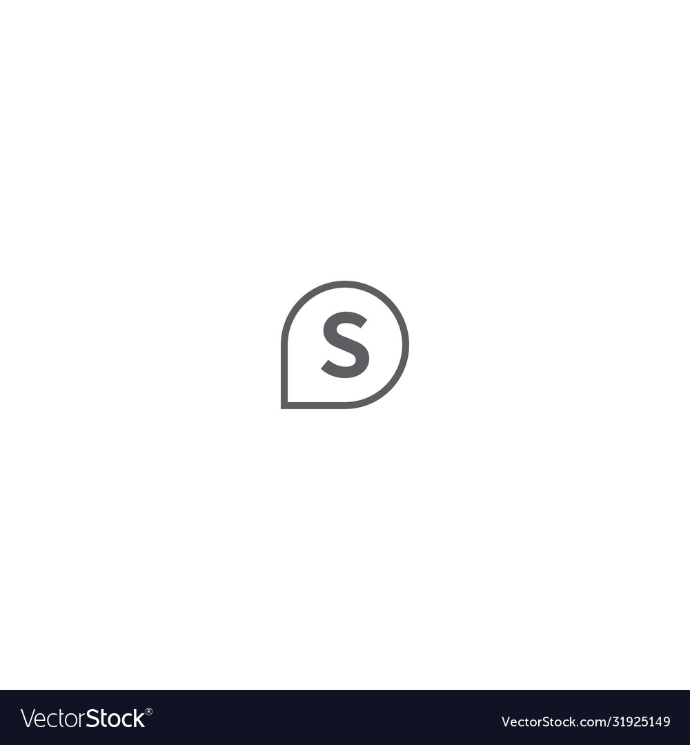 Letter S Logo Icon Flat Design Concept Royalty Free Vector