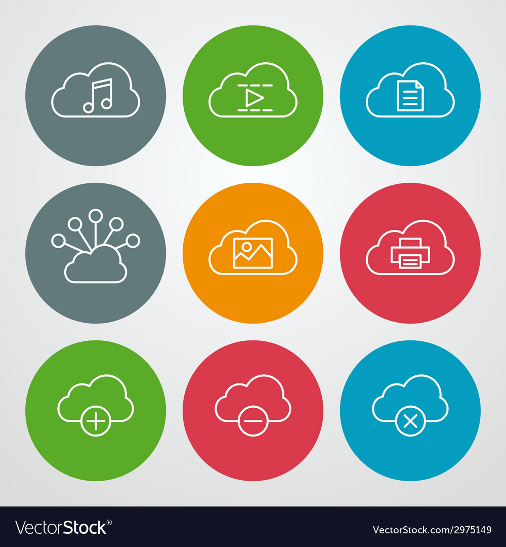 Line icons set for web site design and mobile apps