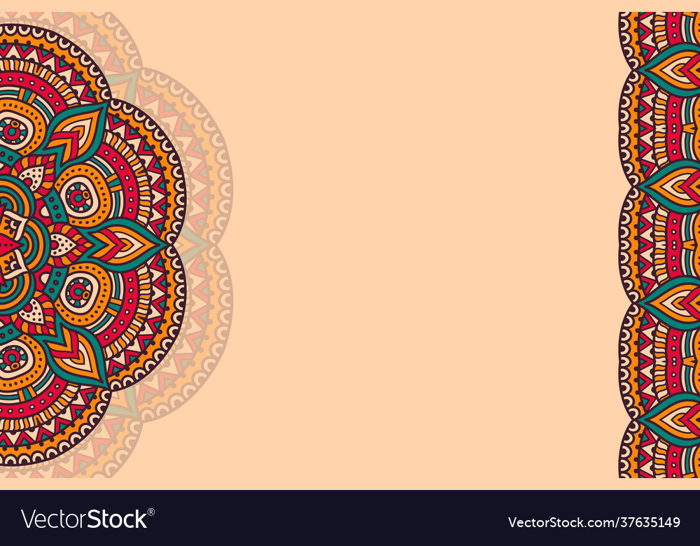 Ornamental background with mandala Royalty Free Vector Image