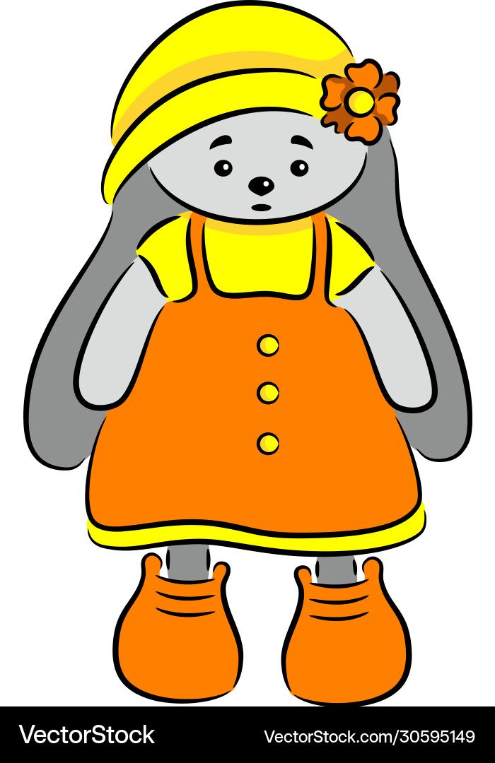 Toy Rabbit Stock Image Rabbit toy Royalty Free Vector Image - VectorStock
