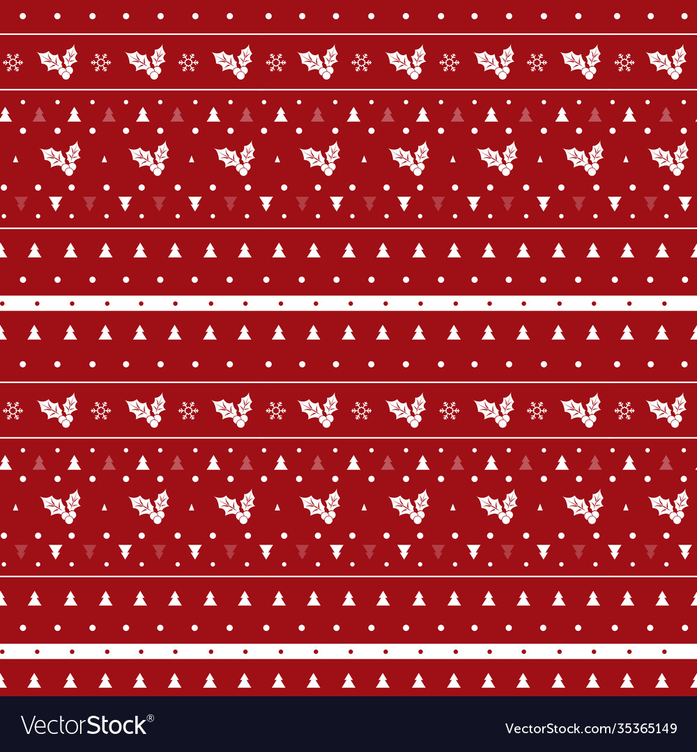 Red christmas sweater seamless pattern