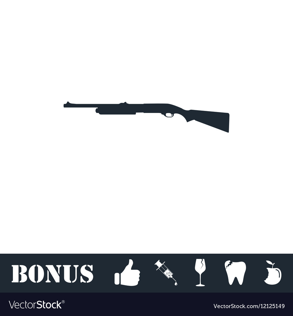 Shotgun icon flat