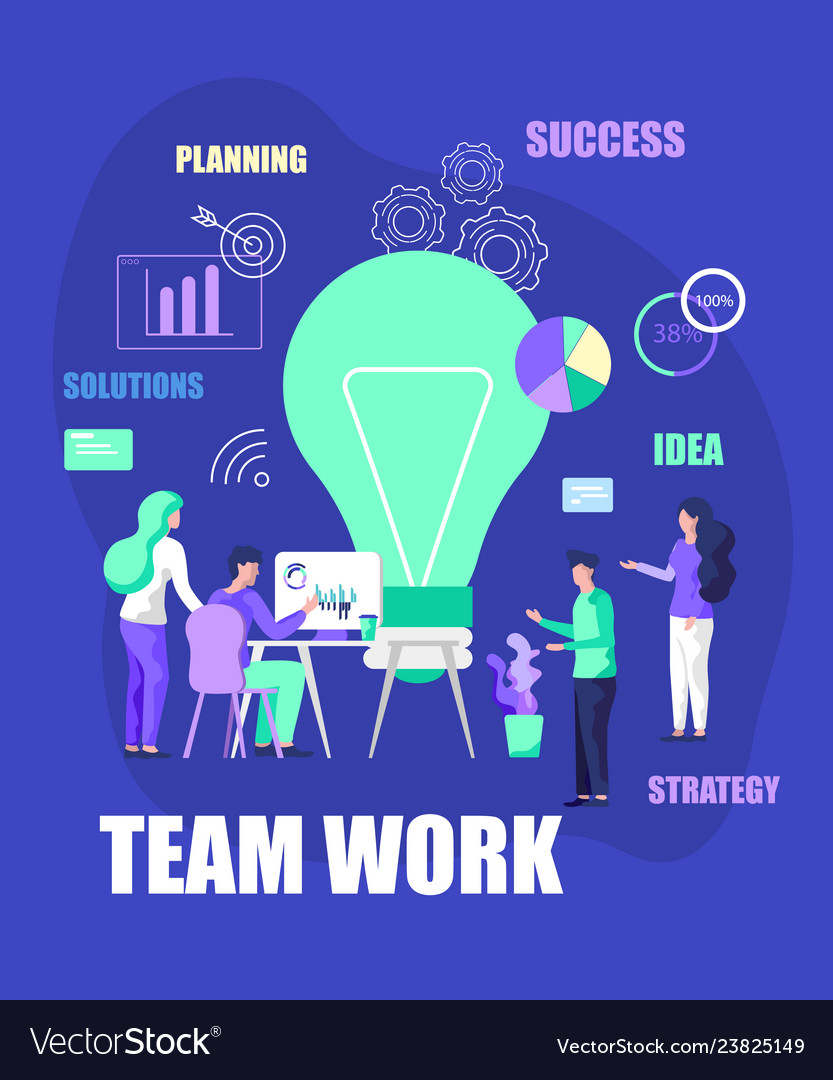 Team work idea planning solutions success strategy