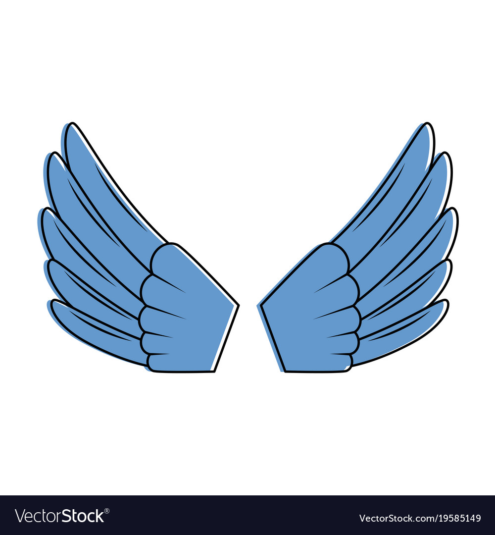 Wings open isolated icon