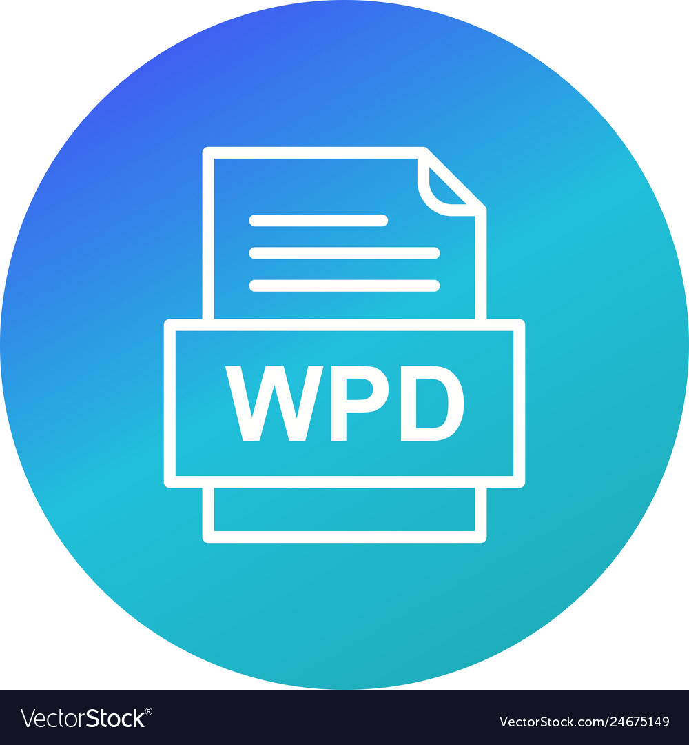 Wpd file document icon