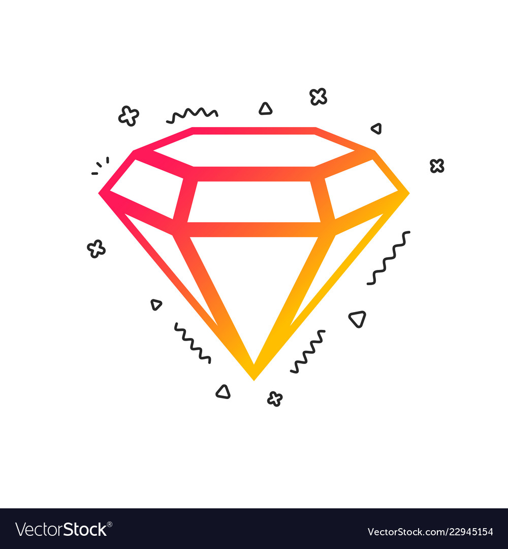 Diamond sign icon jewelry symbol gem stone