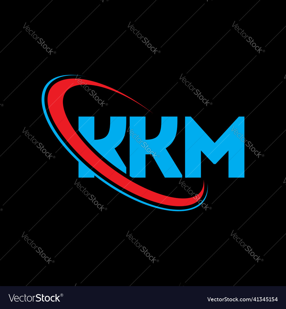 Kkm logo letter design Royalty Free Vector Image