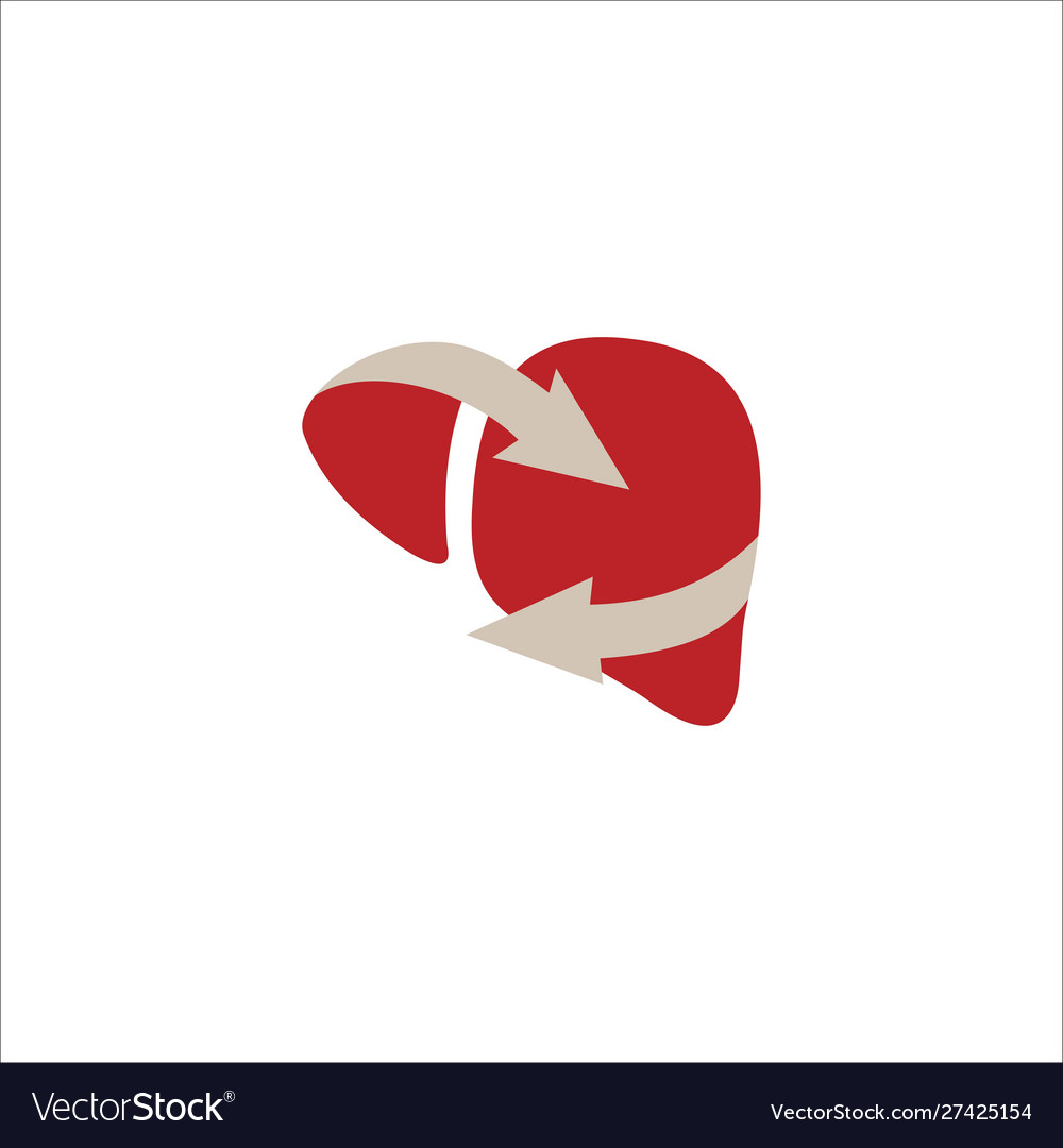 Liver icon flat logo