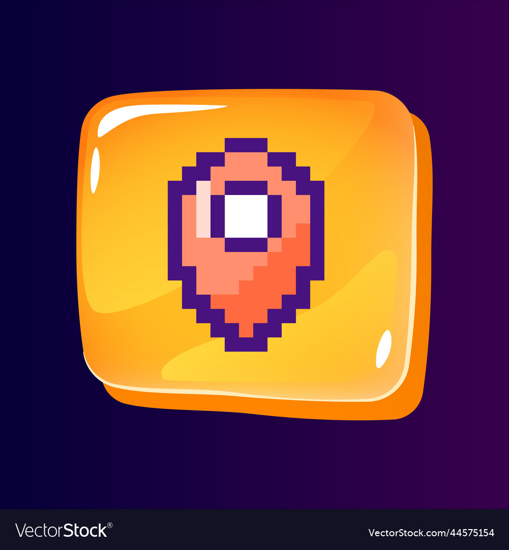 Markieren Sie auf der Karte glänzende ui-Taste mit Pixelfarbe