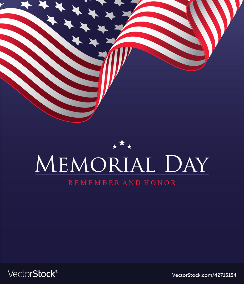 Memorial day banner and poster design Royalty Free Vector