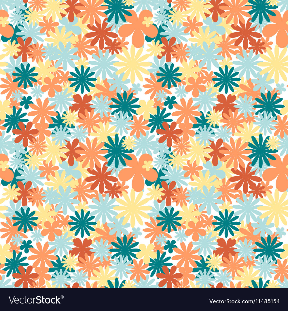 Retro floral seamless pattern