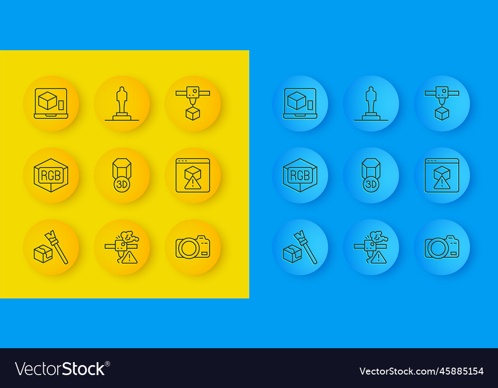 Set line isometric cube rgb and cmyk color mixing vector image Set line isometric cube rgb and cmyk color mixing