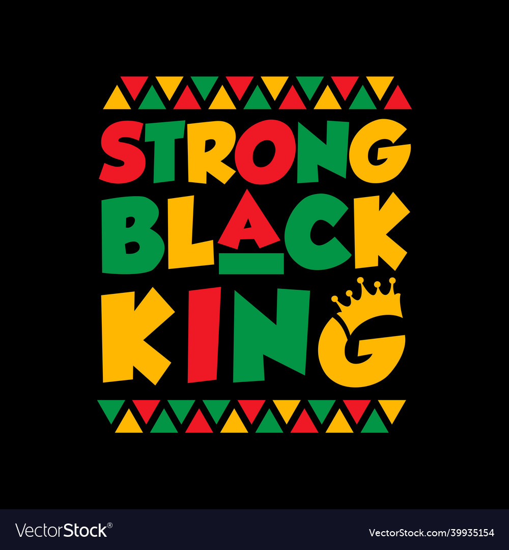 Strong Black King Royalty Free Vector Image VectorStock Strong Black King Royalty Free Vector Image VectorStock