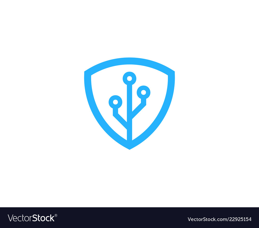 Tech Schild Logo Icon Design