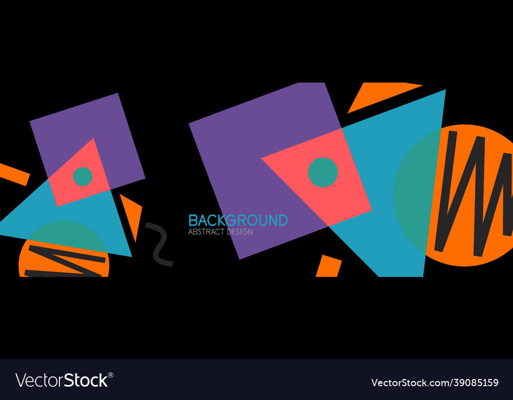 Abstract background blocks lines triangles vector image Abstract background blocks lines triangles