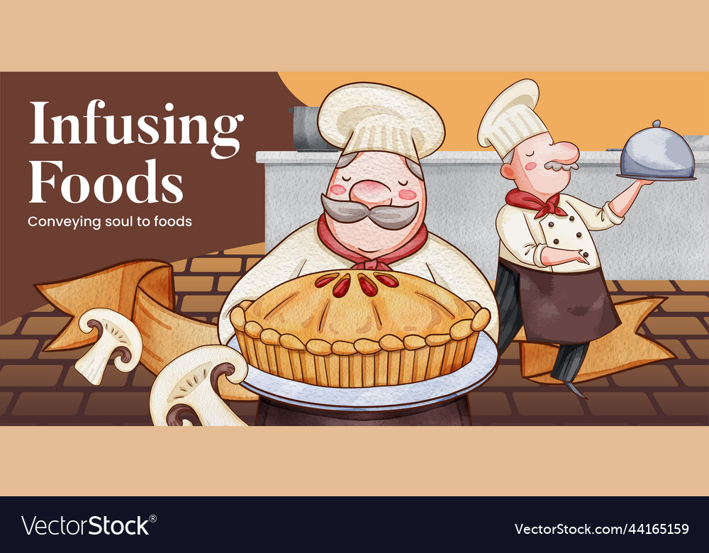 Blog header template with chef day