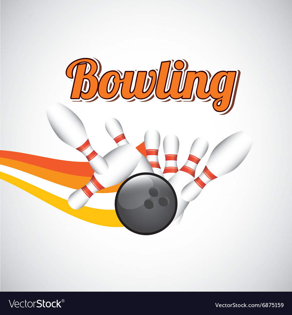 Bowling game design Royalty Free Vector Image - VectorStock