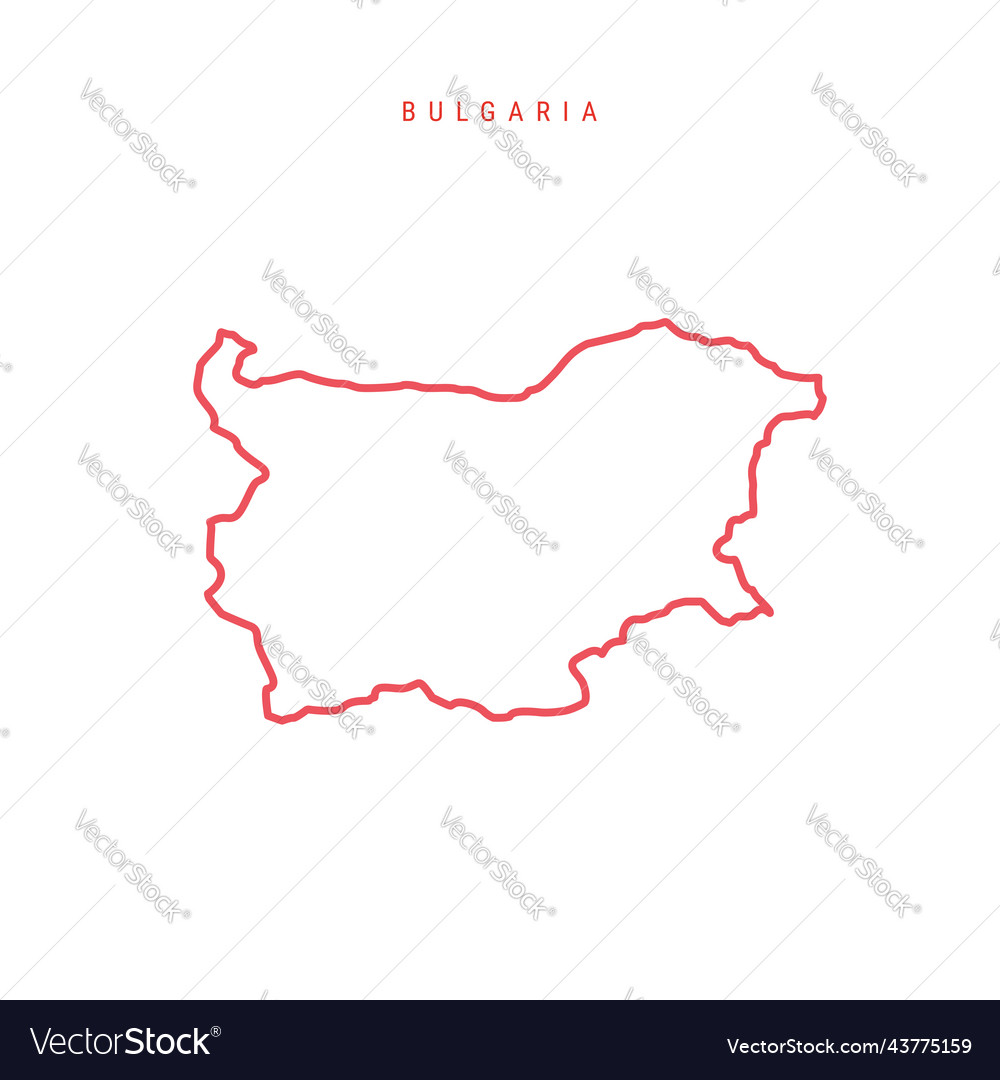 Bulgaria editable outline map Royalty Free Vector Image