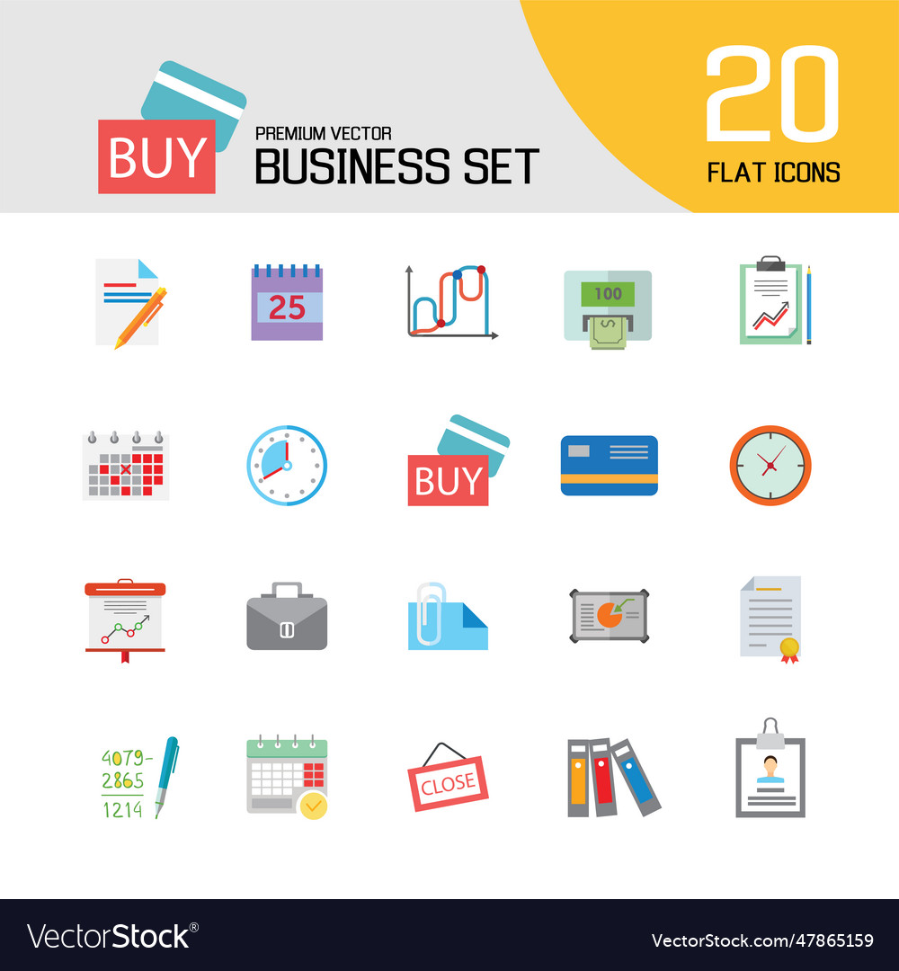 Business icons set