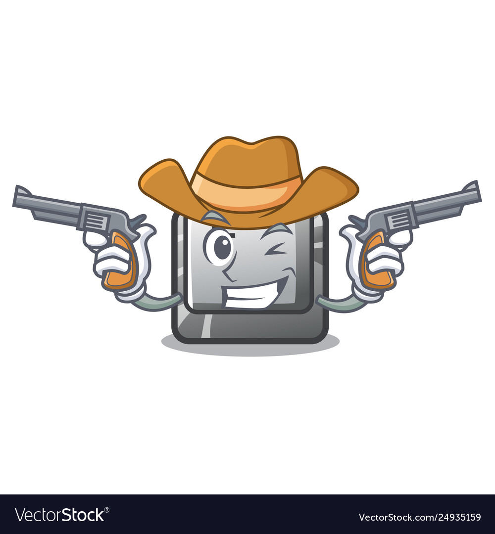 Cowboy f button in character shape