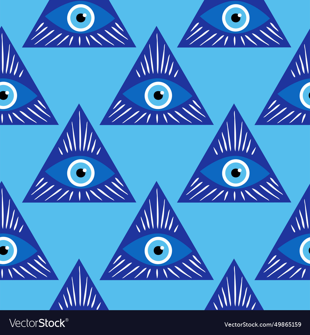 Evil eye magic seamless pattern symbol Royalty Free Vector