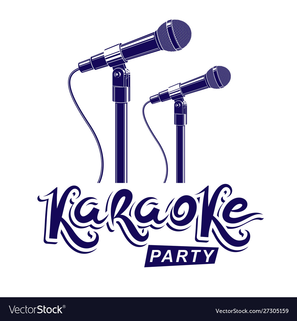 Karaoke Party Promotion Poster Design Rap Battle Vector Image