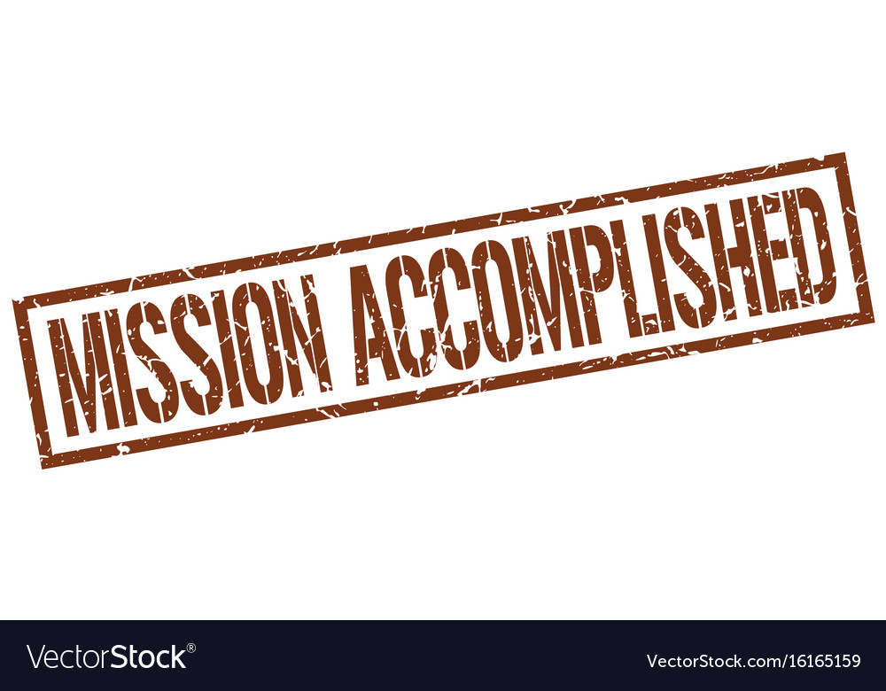 Mission accomplished stamp Royalty Free Vector Image