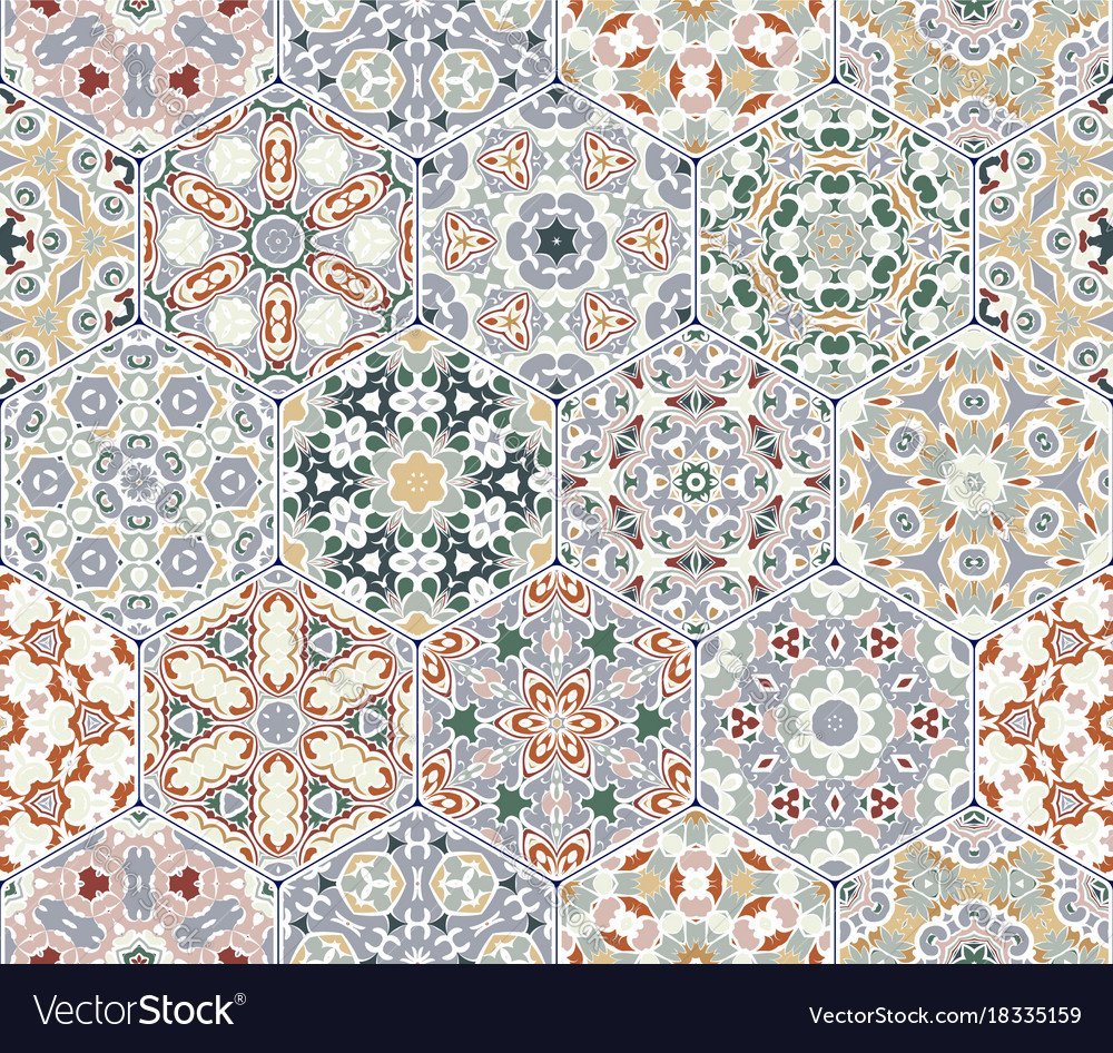 Set of hexagonal patterns