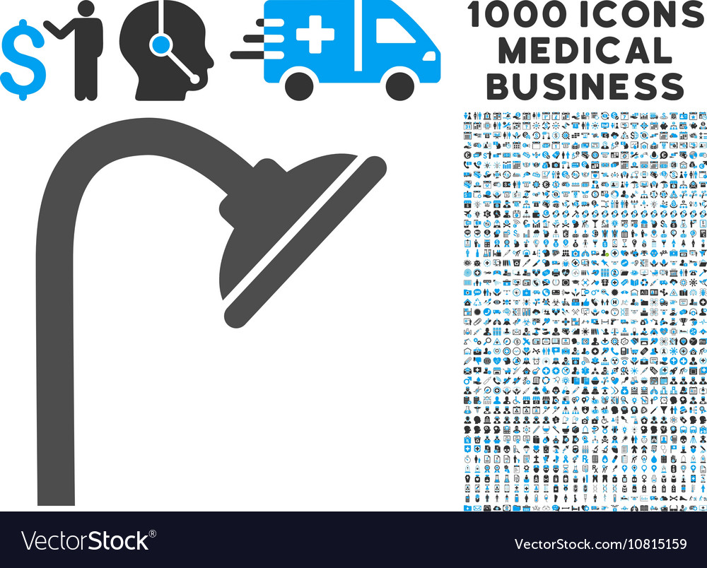 Shower head icon with 1000 medical business