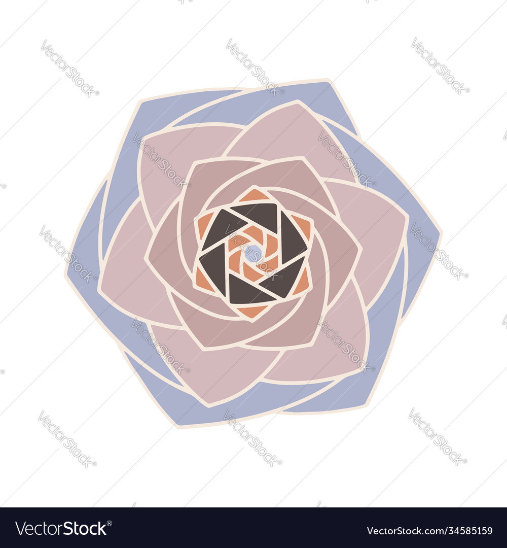 Simple line art a round forming rose